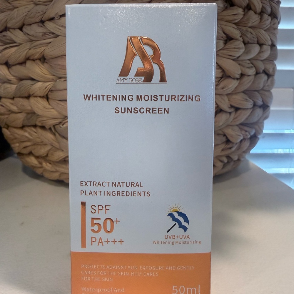 Amber Rose Whitening Moisturizing Sunscreen SPF 50+ PA+++ 50ml Sealed NIB